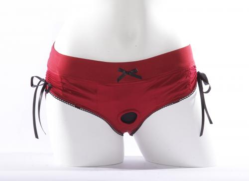 RED SASHA HARNESS CINCHED PANTY STYLE